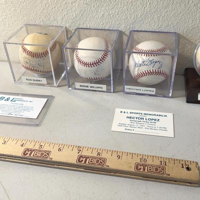 Yankee’s Signed Baseballs - Guidry, Williams, Lopez, Boyer