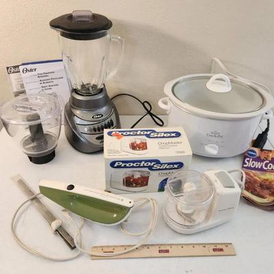 4pc Appliances - Oster Blender, Crock Pot, Hamilton Beach Electric Knife