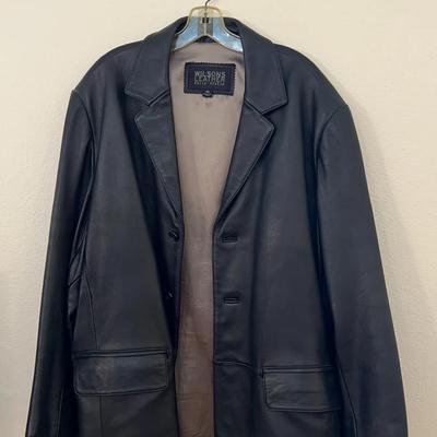 Wilson’s Leather Black Genuine Leather Blazer- Medium