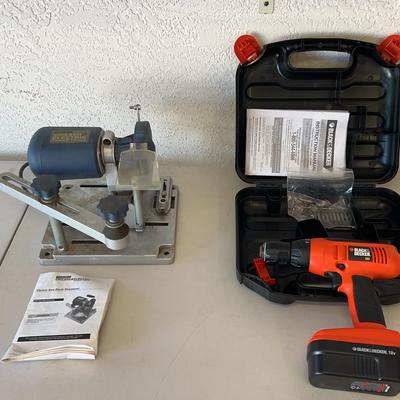 Chicago Electric Electric Saw Blade Sharpener & Black & Decker Cordless Drill