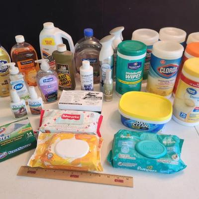Household Cleaning Supplies - Clorox Wipes, Softsoap, Bona Sprays