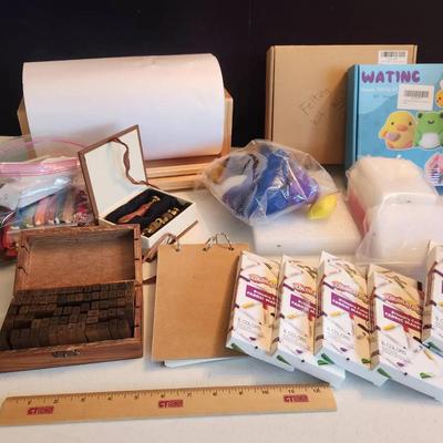 Craft Supplies - Felting Kit, Christmas Wax Seal Set, Number Stamps