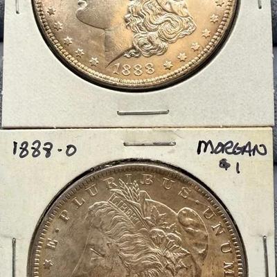 1888 P And O Morgan Dollars 