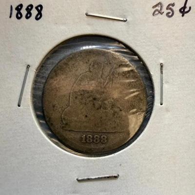 1888 Seated Liberty Quarter 