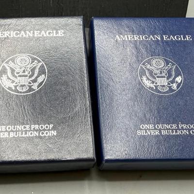 2000 And 2001 Proof Silver Eagles 