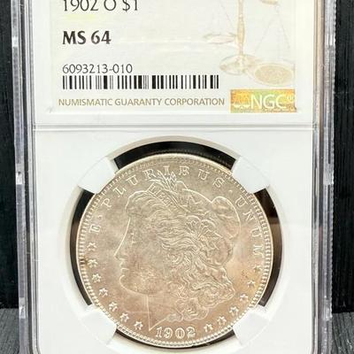 1902-O Morgan Dollar NGC MS64
