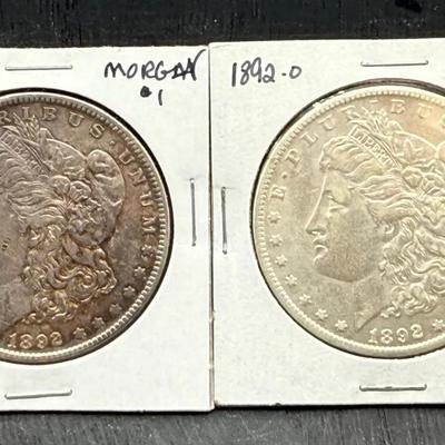 1892 P And O Morgan Dollars 