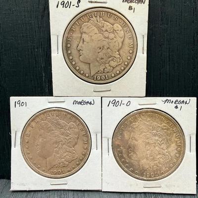 1901 P, O, And S Morgan Dollars 