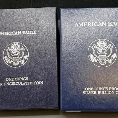 2006 Uncirculated And Proof Silver Eagles 