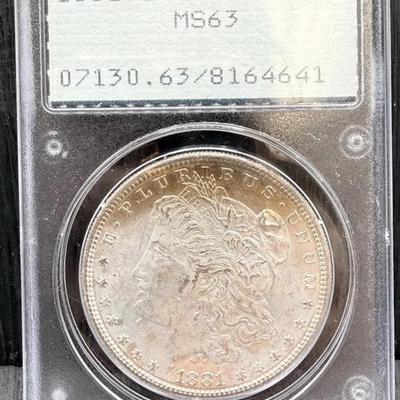 1881-S Morgan Dollar  PCGS MS63