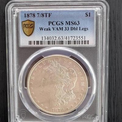 1878 7/8 TF Morgan Dollar...PCGS MS63, VAM 33