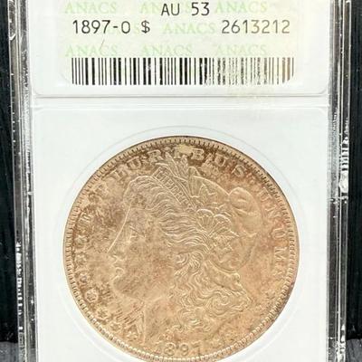 1897-O Morgan Dollar ANACS AU53