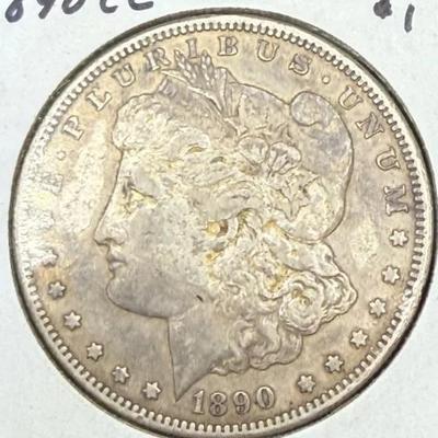 1890-CC Morgan Dollar