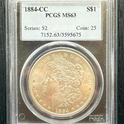 1884-CC Morgan Dollar, PCGS MS63