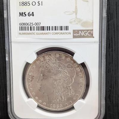 1885-O Morgan Dollar...NGC MS64