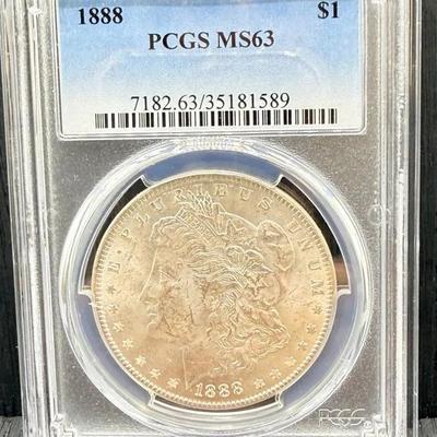 1888 Morgan Dollars PCGS MS63