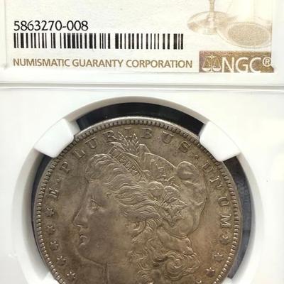 1886-S Morgan Dollar, NHC AU 53