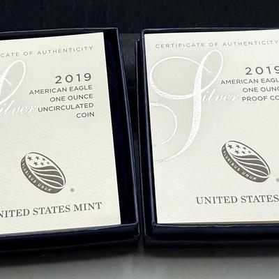 2019 Uncirculated And Proof Silver Eagles 