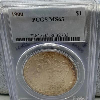1900 Morgan Dollar, PCGS MS63