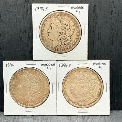 1896 P, O, And S Morgan Dollars 