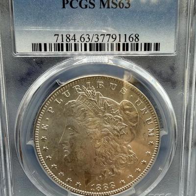 1888 O Morgan Dollar PCGS MS63