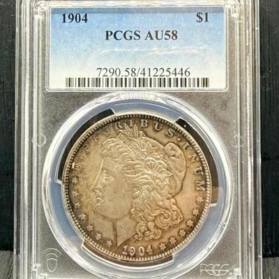 1904 Morgan Dollar PCGS AU58