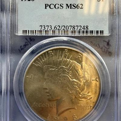 1928 Peace Dollar PCGS MS62