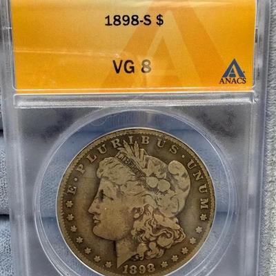 1898-S Morgan Dollar, ANACS VG8