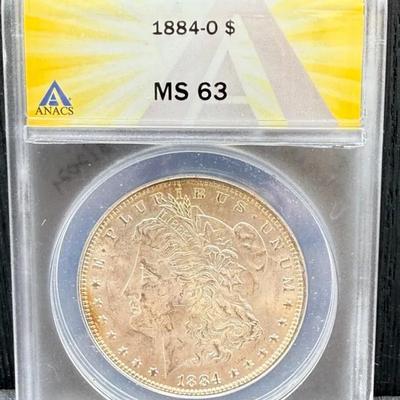 1884-O Morgan Dollar ANACS MS63