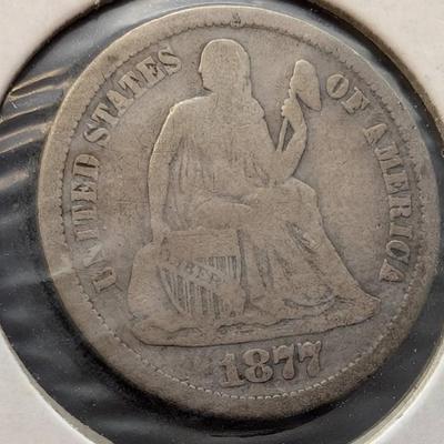 1877-CC Seated Liberty Dime