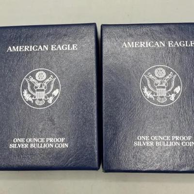 2004 & 2005 Proof Silver Eagles 