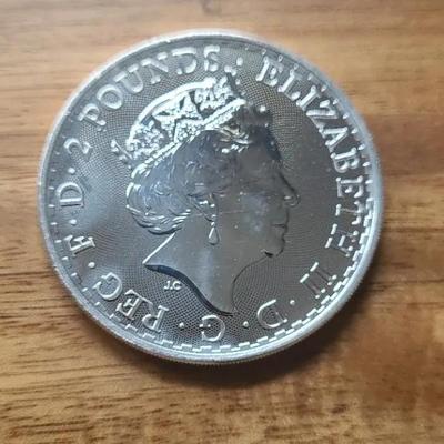 2022 Great Britain £2 Silver Britannia Coin – 1 oz .999 Fine Silver