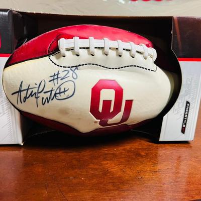 Adrian Peterson #28 
OU Signed Football
