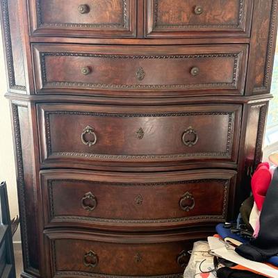 Sale Photo Thumbnail #1: high boy dresser, bedroom set