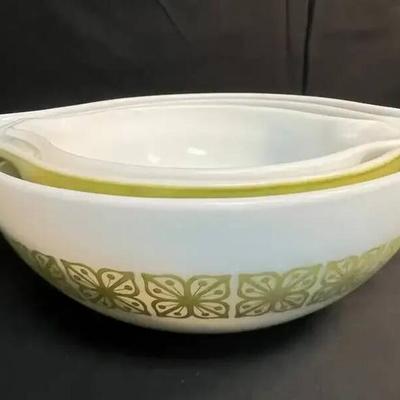 Ct375 pyrex verde bowl set