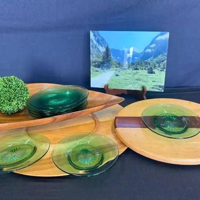 Ct389 vintage depression glass set