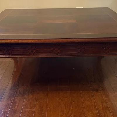 Vintage Mahogany Toned Coffee Table With Claw Feet 