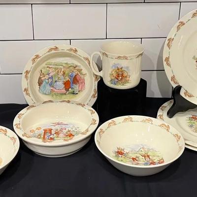 Royal Dalton Bunnykins Fine Bone China 8 Piece Dish Set 