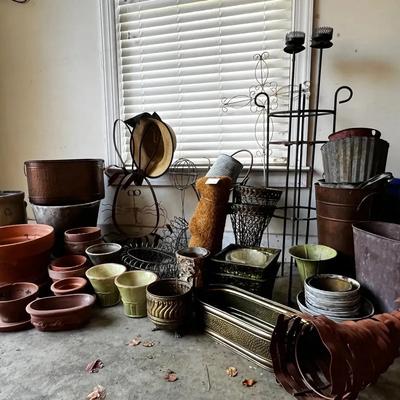 Metal Accents And Terracotta Pots, Fiskars Sheers 