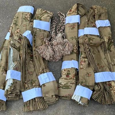 Toile Curtains And Curtain Ties 