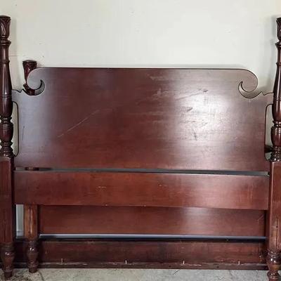 Wood Bed- Headboard, Footboard, And Side Rails 