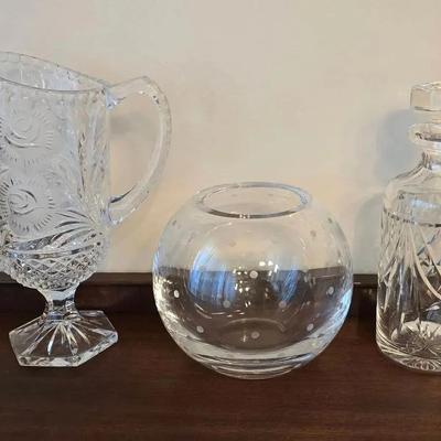 Heavy Crystal: Decanter With Stopper, Pitcher & KATE SPADE NEW YORK LENOX Bowl