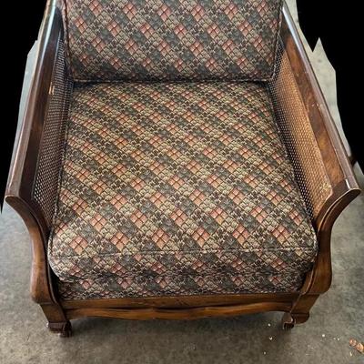 Side Chair With Cane Accented Arms