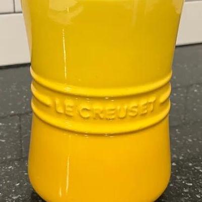 Le Creuset Dijon Yellow Stoneware Utensil Crock