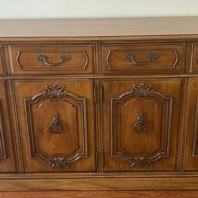 1966 MCM Thomasville French Provincial Credenza  Buffet  Dovetail Drawers