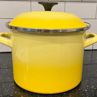 Le Creuset Yellow Enamel On Steel Stock Pot