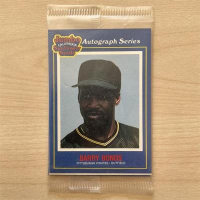Sale Photo Thumbnail #2: 1990 Jumbo California Sunflower Seeds Autograph Series Pack W/ Barry Bonds