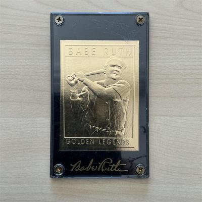 Sale Photo Thumbnail #40: Babe Ruth Golden Legends Limited Edition Gold Card #5406