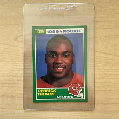 Sale Photo Thumbnail #21: 1989 Score #258 Derrick Thomas Rookie