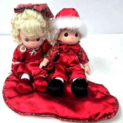 "Precious Moments" Christmas Dolls with Stocking